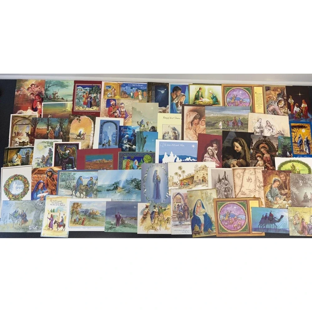 Vintage Christmas Cards Fronts ONLY for Scrapbooking Crafts Decoupage Lot of 50+